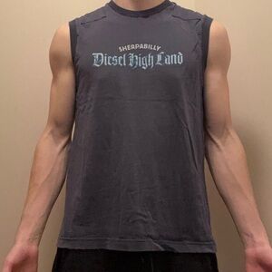 DIESEL Men's Sleeveless Black Tank Top